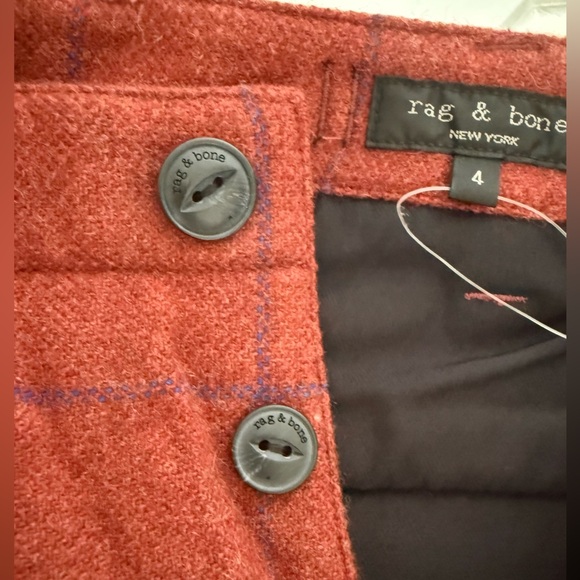 Rag & Bone Red Cargo Pants with Straight Leg - Picture 6 of 10